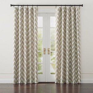 Crate Barrel Accents Crate Barrel Teramo Tanwhite Chevron Curtains Poshmark